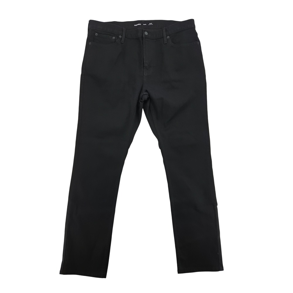 NWT Old Navy Mens Slim Built-In Flex Jeans Black 38x32 Goth Preppy Western New